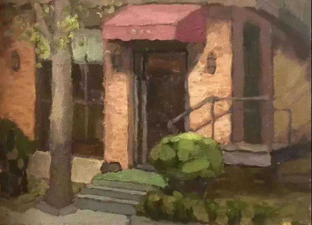 红房子 布面油画 20×30cm 2019年.jpg