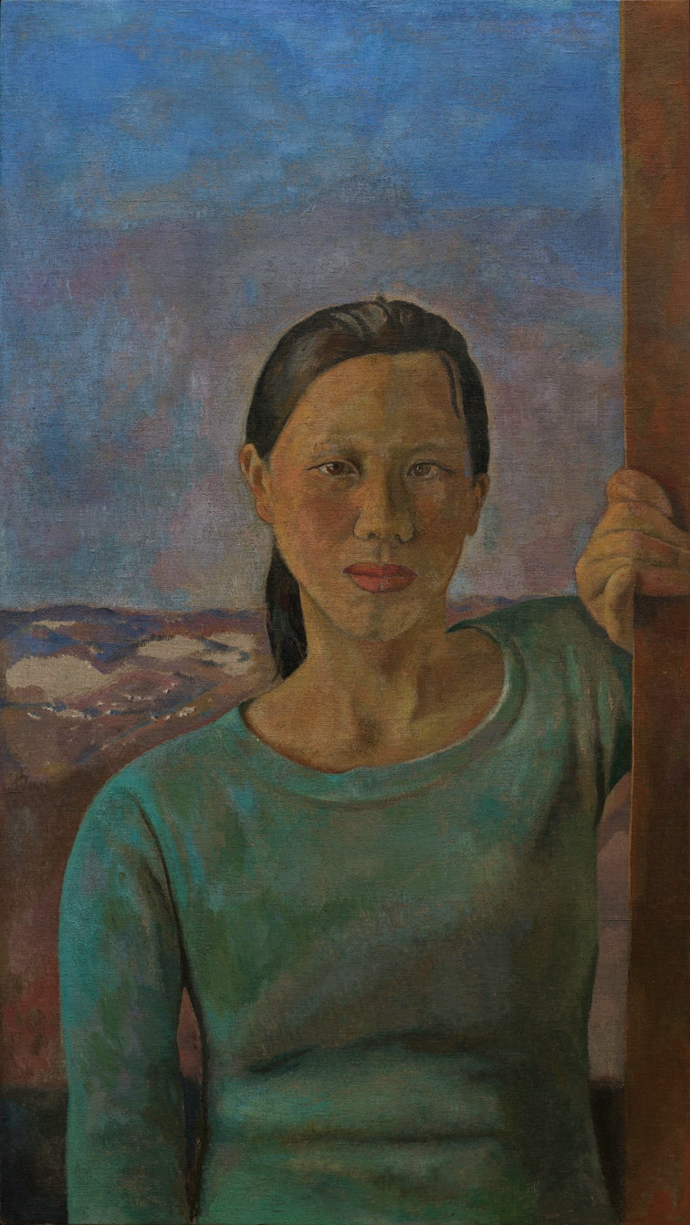 朝戈《山丹》  142cm×80cm  2014年.jpg