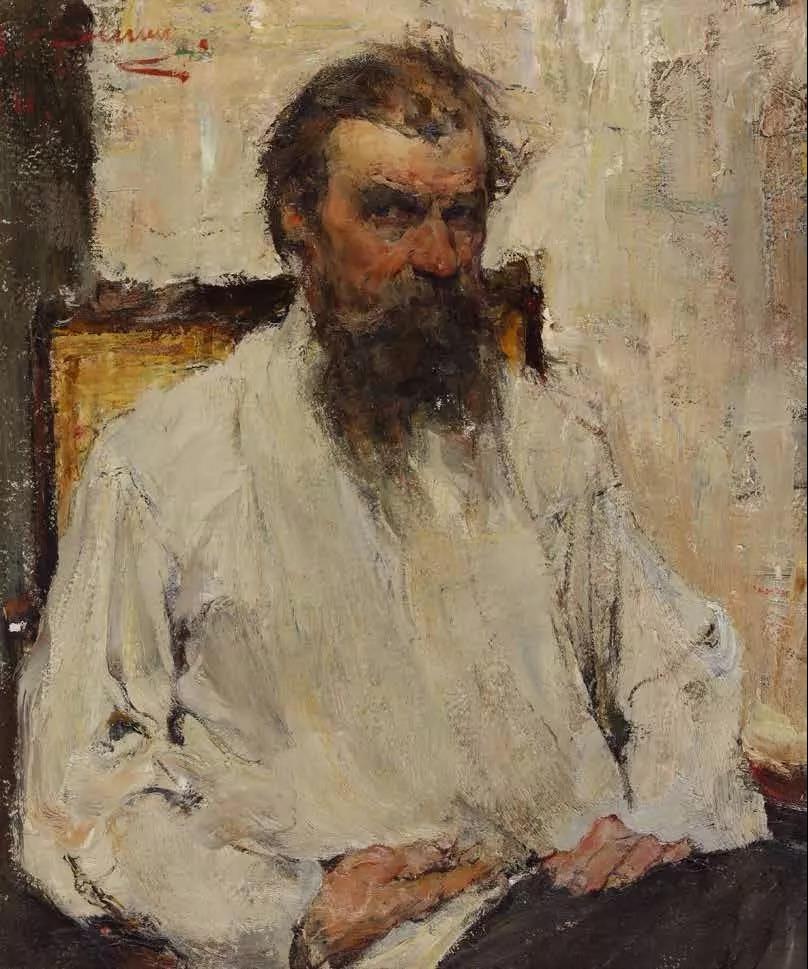 我的父亲Мой отец  布面油画 х.м  64cm×77cm 1911.jpg