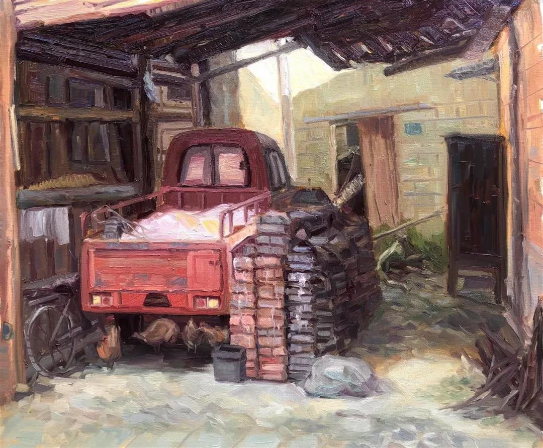 停车位 布面油画 50×60cm 2019年.jpg