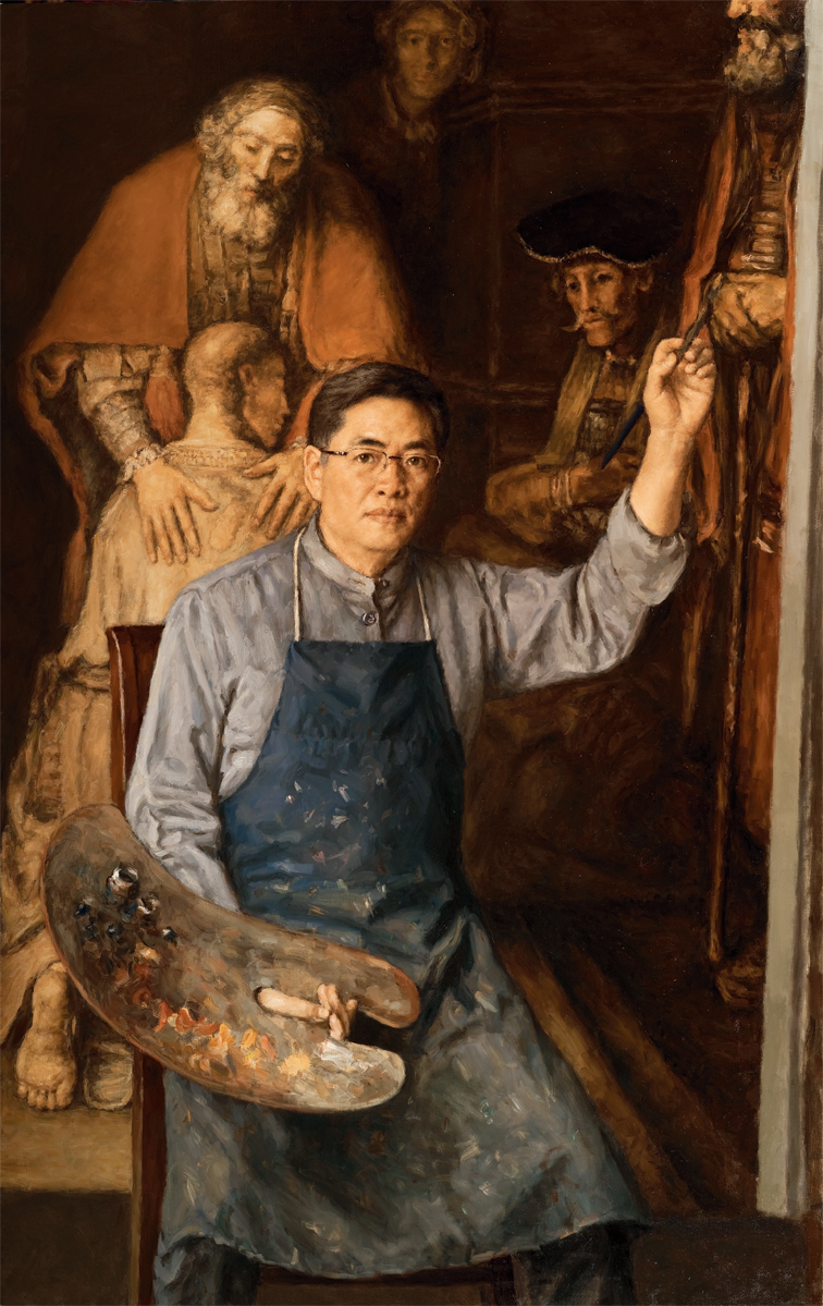 杨飞云《回头》  185cm×115cm  2015年.jpg