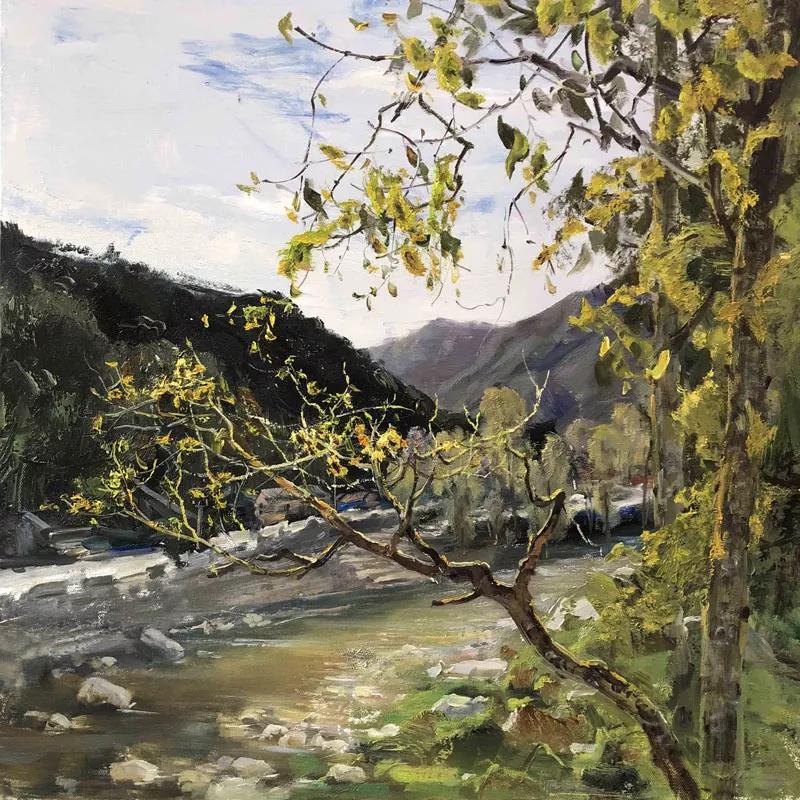 渭南早秋  布面油画  60X60cm  2018年.jpg