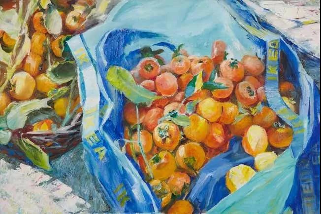 柿事如意Все идет хорошо  布面油画 х.м  60cm×90cm  2017.jpg