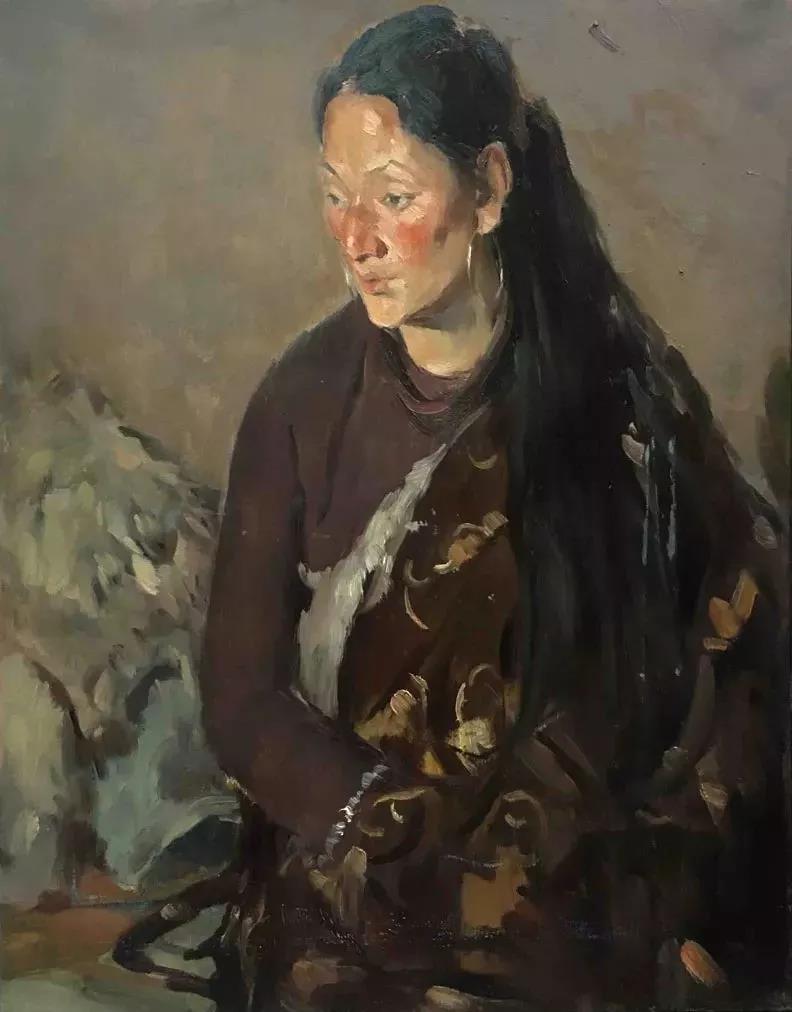 待  布面油画  70X55cm  2018年.jpg
