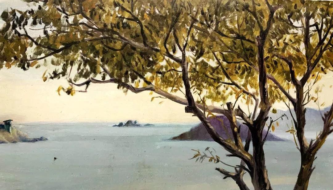 风和日丽  布面油画  26x45.5cm  2019年.jpg