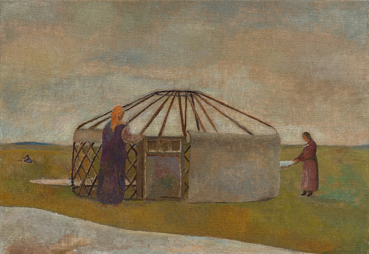 13蒙古包-布面油画-38cm×55.5cm-2007.jpg