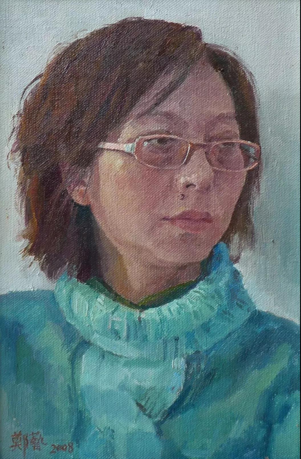 梓童  布面油画  30X20cm  2008年.jpg