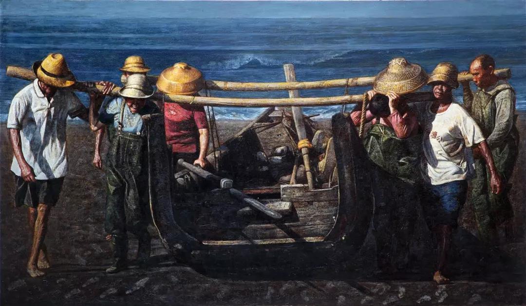 邹继科  渔歌  布面油画  100X170cm  2017年.jpg