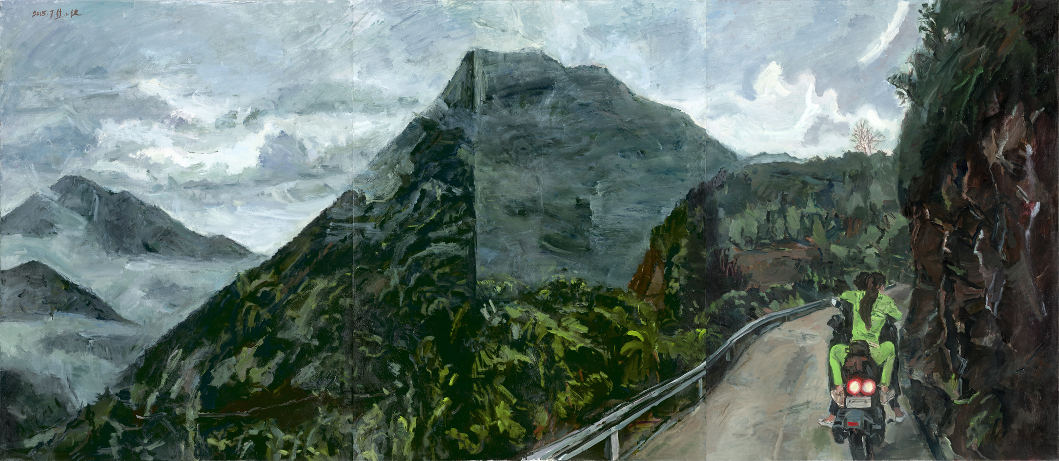 焦小健《奔驰》145cm×336cm 2015年.JPG