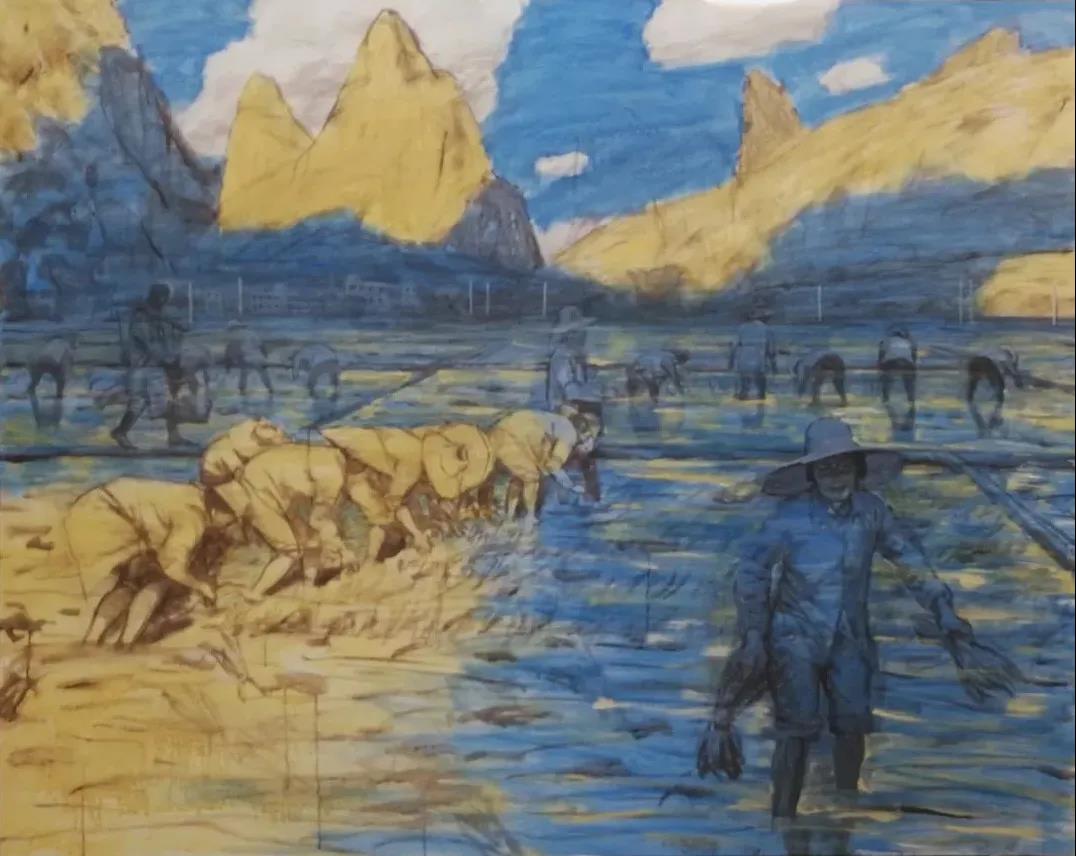 谢森  阳光水田  布面油画  160x200cm  2020年.jpg