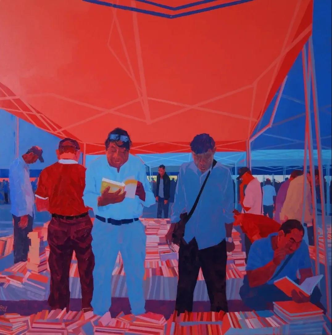 覃泽佳  淘书记忆  布面油画  180x180cm  2019年.jpg