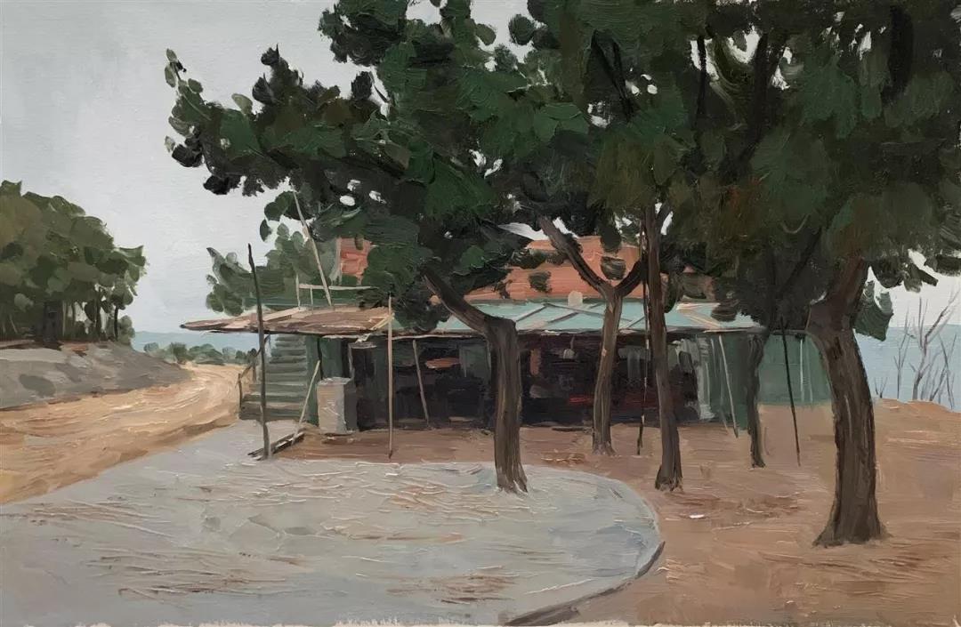 渔家小院  布面油画  40x60cm  2019年.jpg