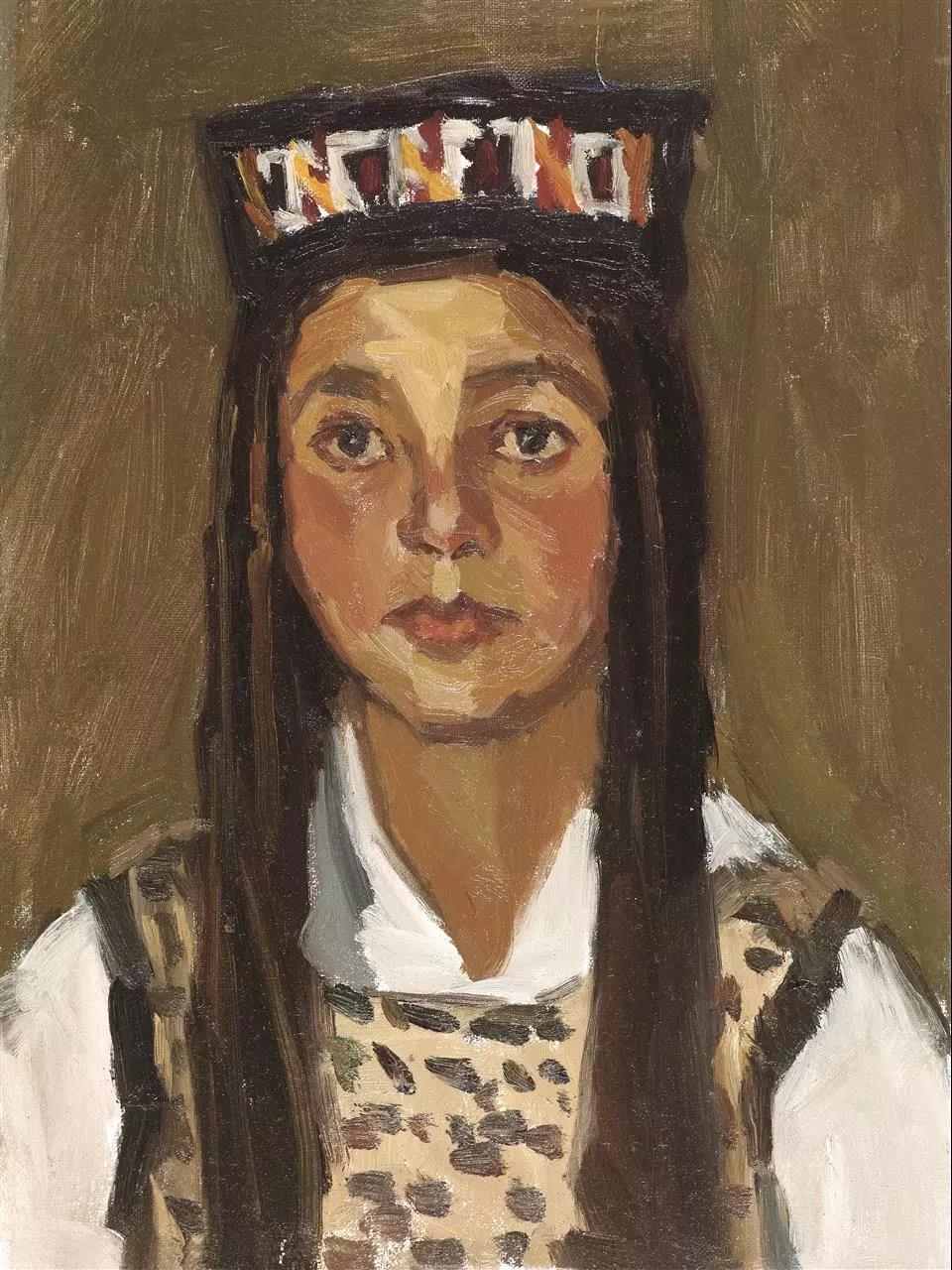 塔吉克小姑娘  布面油画  40X30cm  2012年.jpg