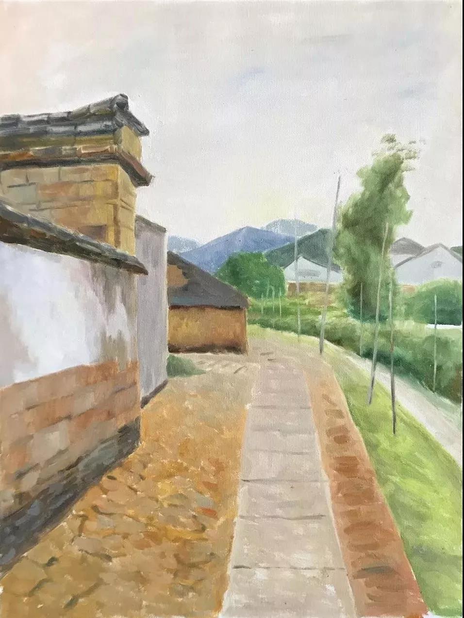 五夫镇风景 布面油画 60×80cm 2019年.jpg