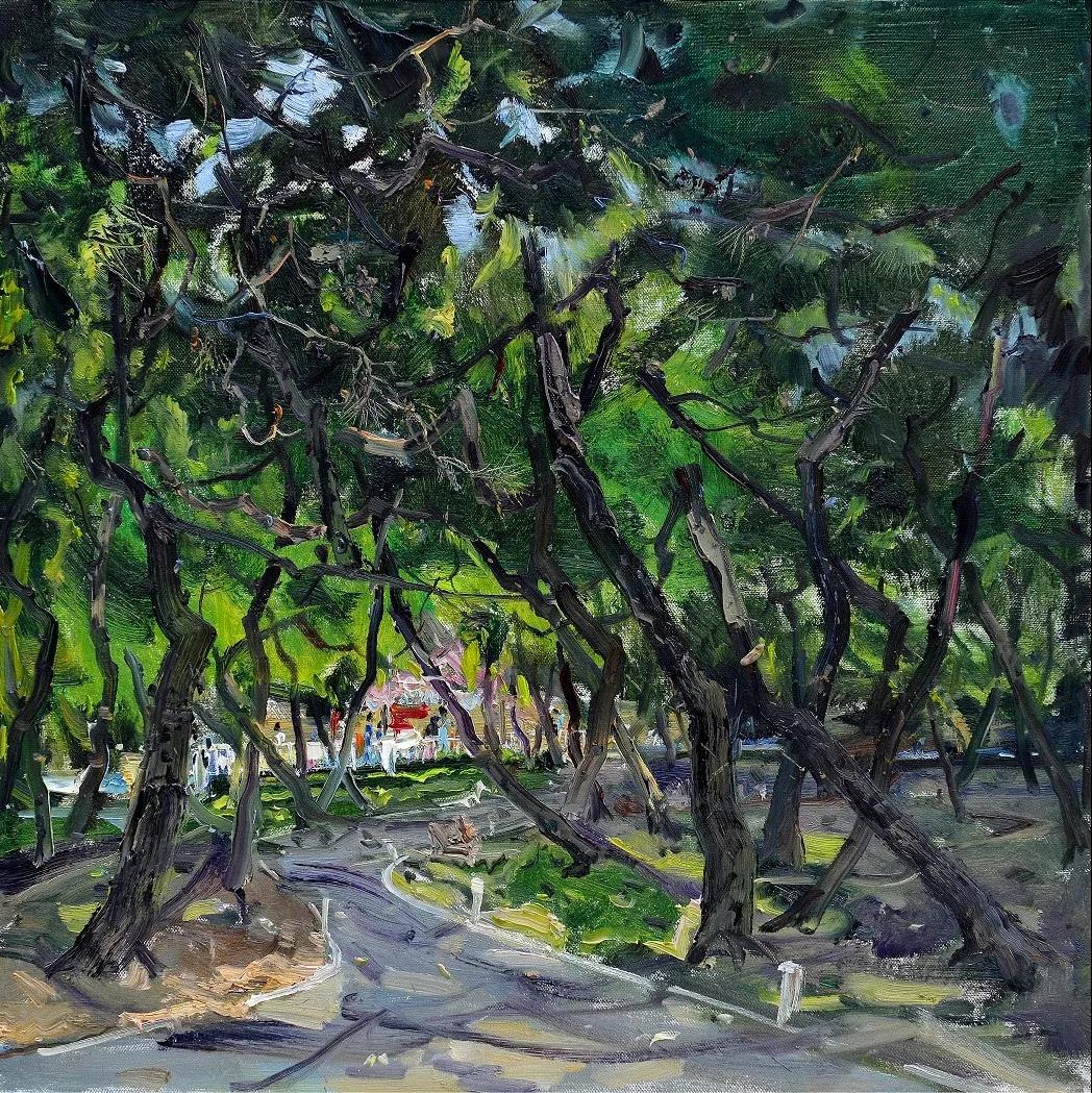黑松漫舞  布面油画  60X60cm  2018年.jpg