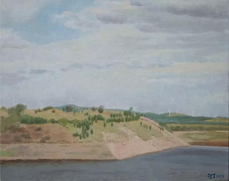 塞罕坝风景1  布面油画  40X50cm  2018年.jpg