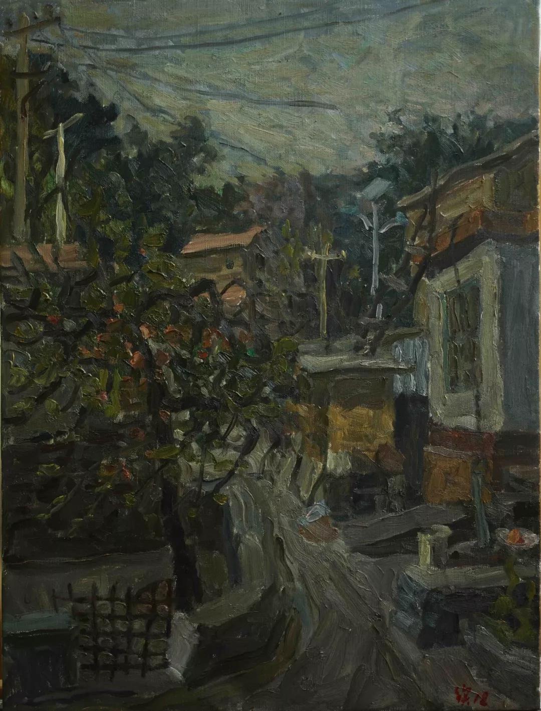 苹果树  布面油画  60X40cm  2018年.jpg
