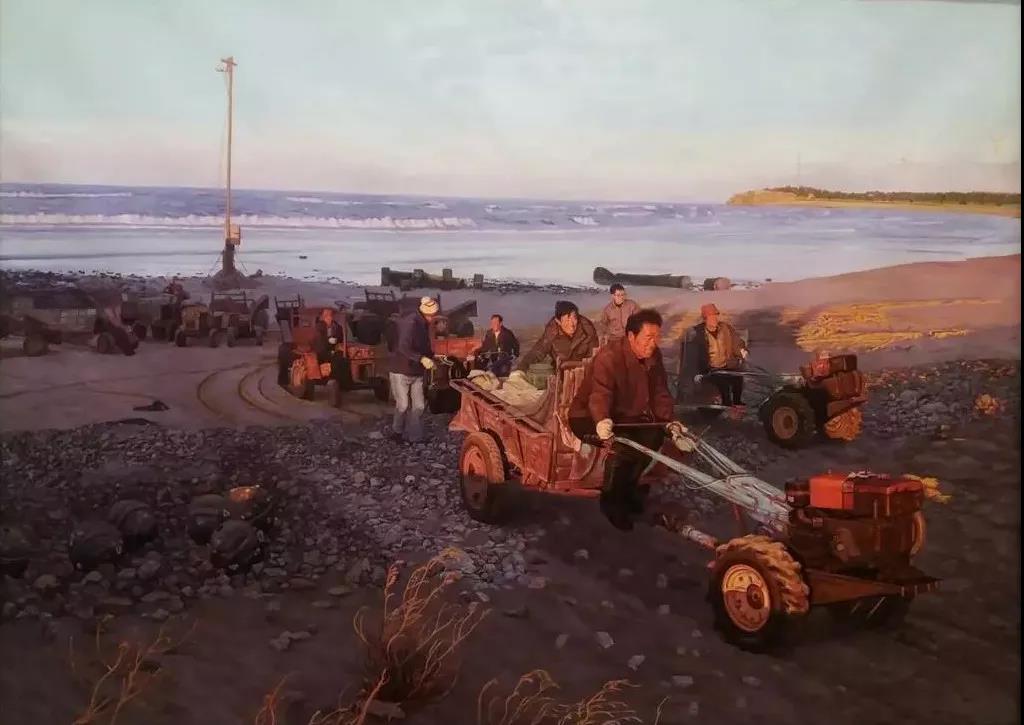 曹宏伦  渔获夕阳  布面油画  140X180cm  2018年.jpg