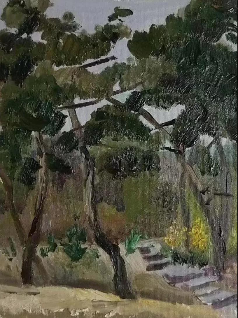 曲径通幽  布面油画  24x18cm  2019年.jpg