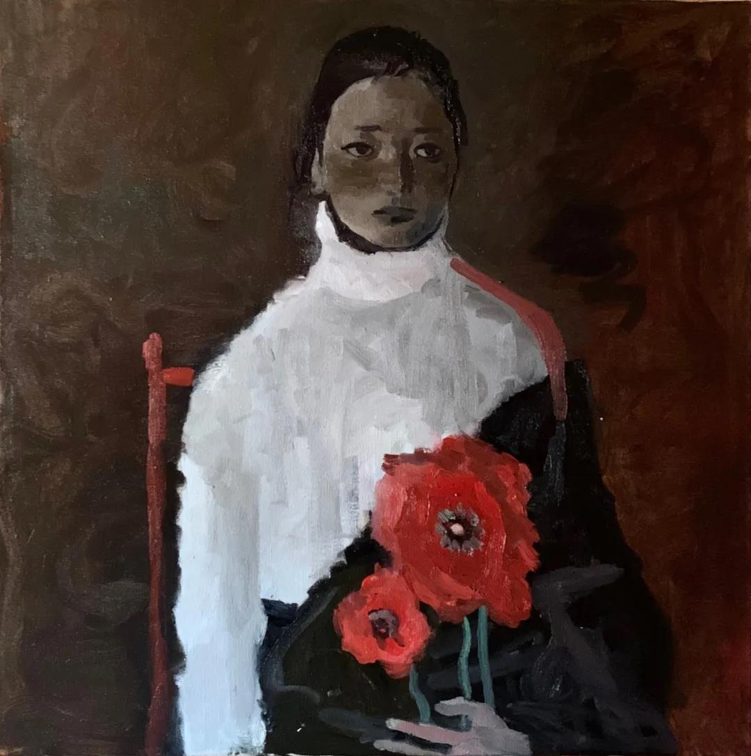处女  布面油画  80x80cm  2020年.jpg