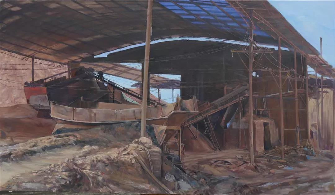 文鹏  废旧的砖厂  布面油画  70X120cm  2017年.jpg