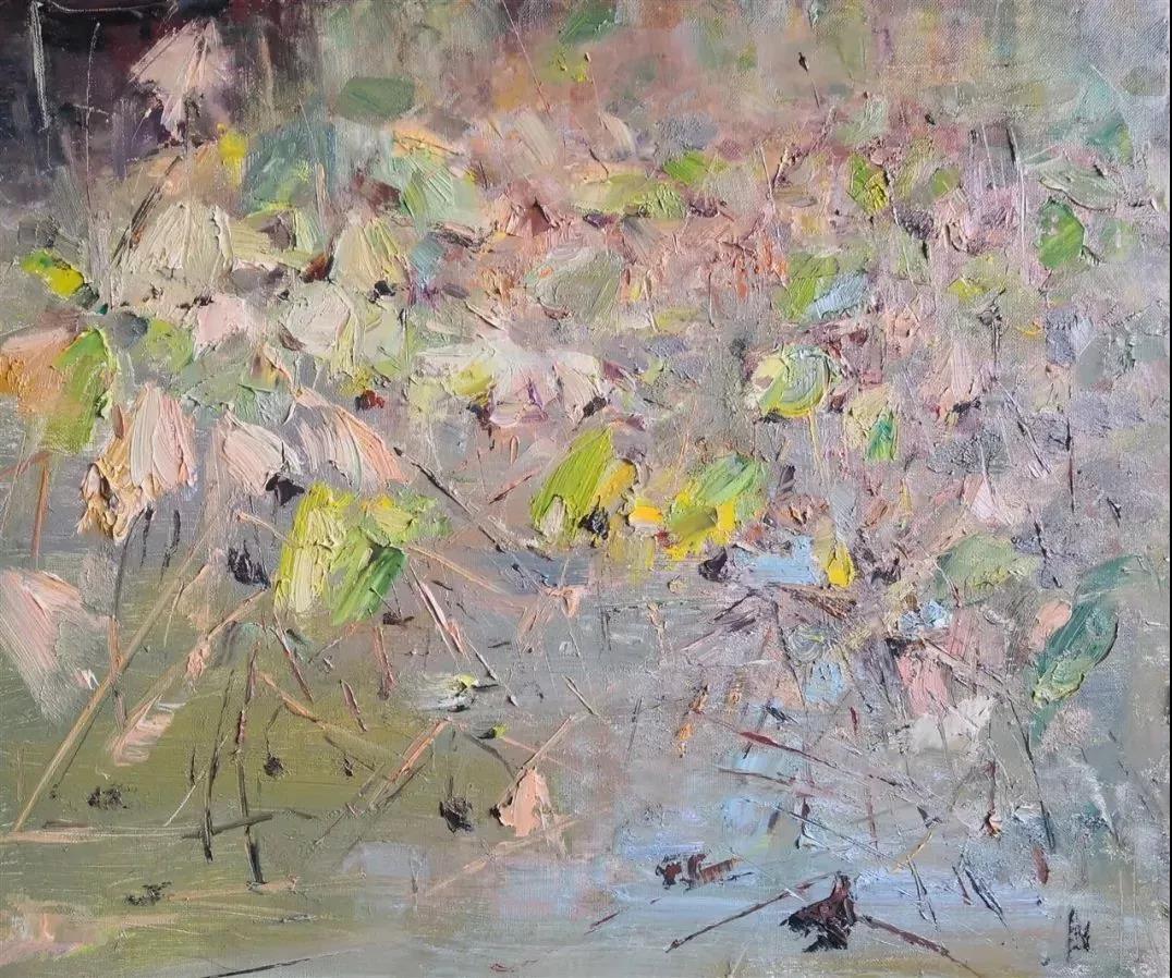 残荷 布面油画 60×50cm 2019年.jpg