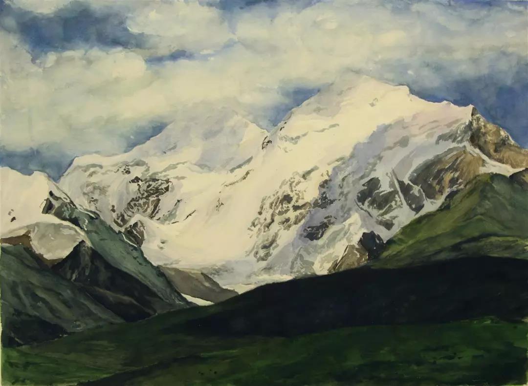 杜木   圣山之一  纸本水彩  55X75cm  2018年.jpg
