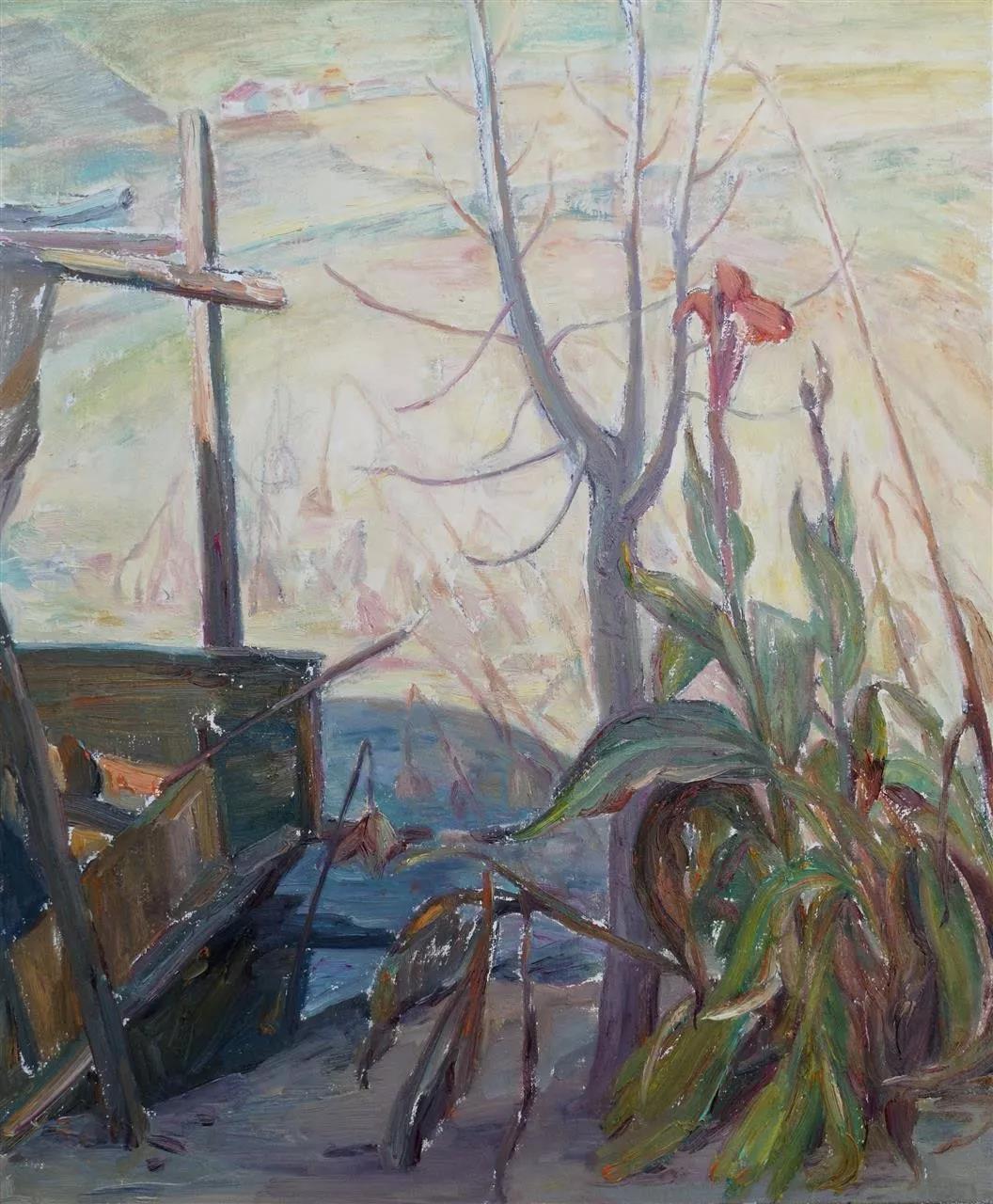 美人蕉 布面油画 50×60cm 2019年.jpg