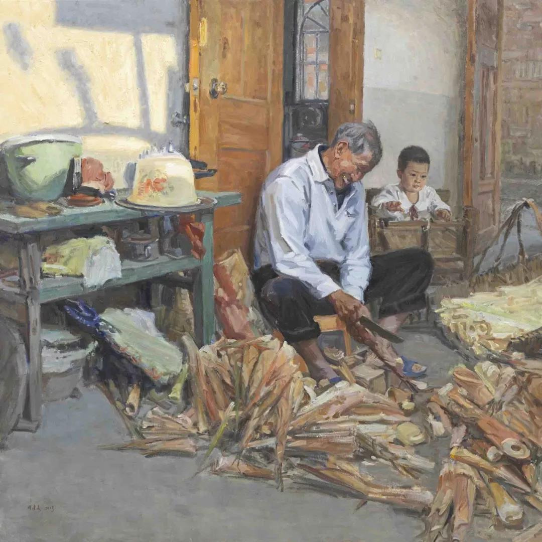 回老家  布面油画  150X150cm  2015年.jpg