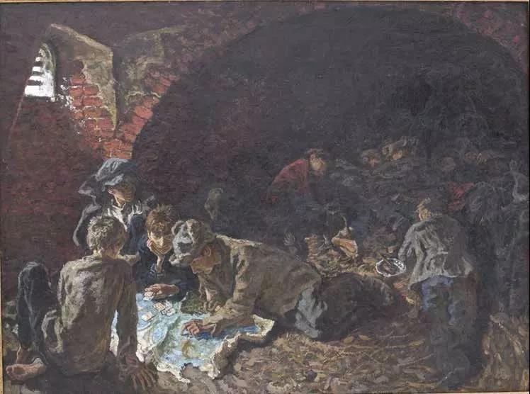 流浪儿Беспризорник 布面油画 х.м 138.5cmx187cm 1968-1990.jpg