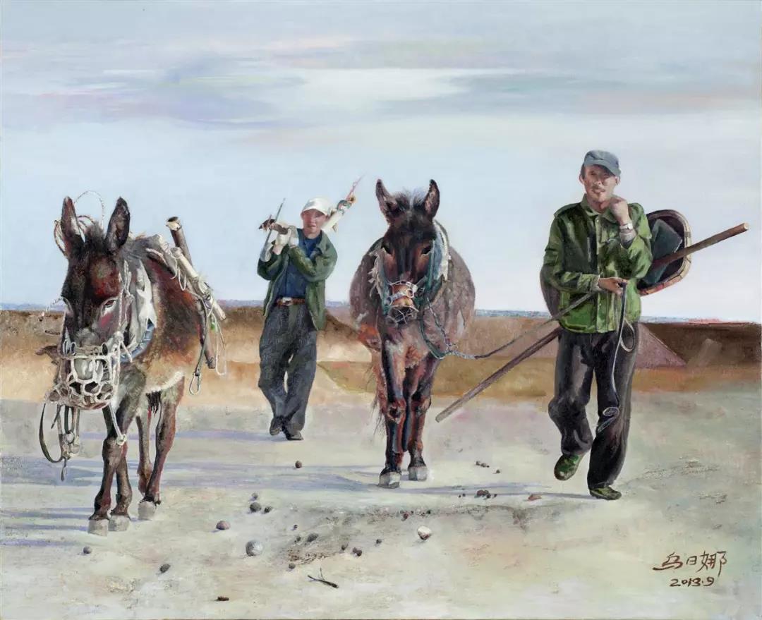 乌日娜  北堡的春季  布面油画  130X160cm  2014年.jpg