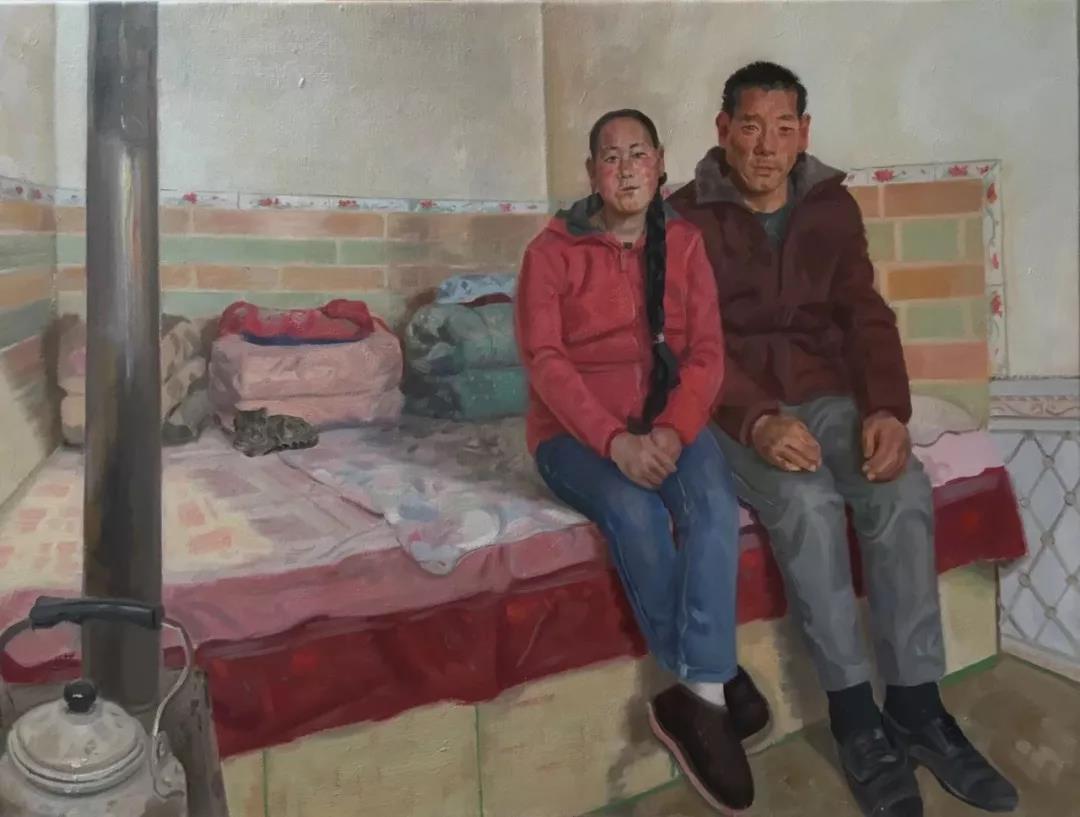 刘家窑小夫妻  布面油画  60X80cm  2017年.jpg