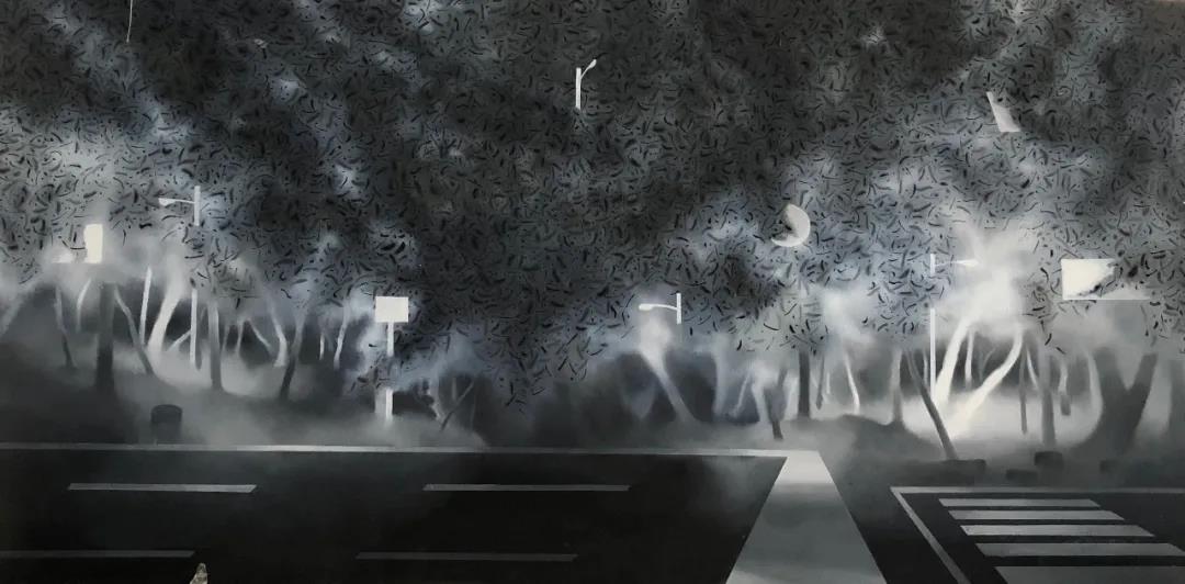陈瑶  梦魇丛林二十九  布面油画  200x100cm  2020年.jpg