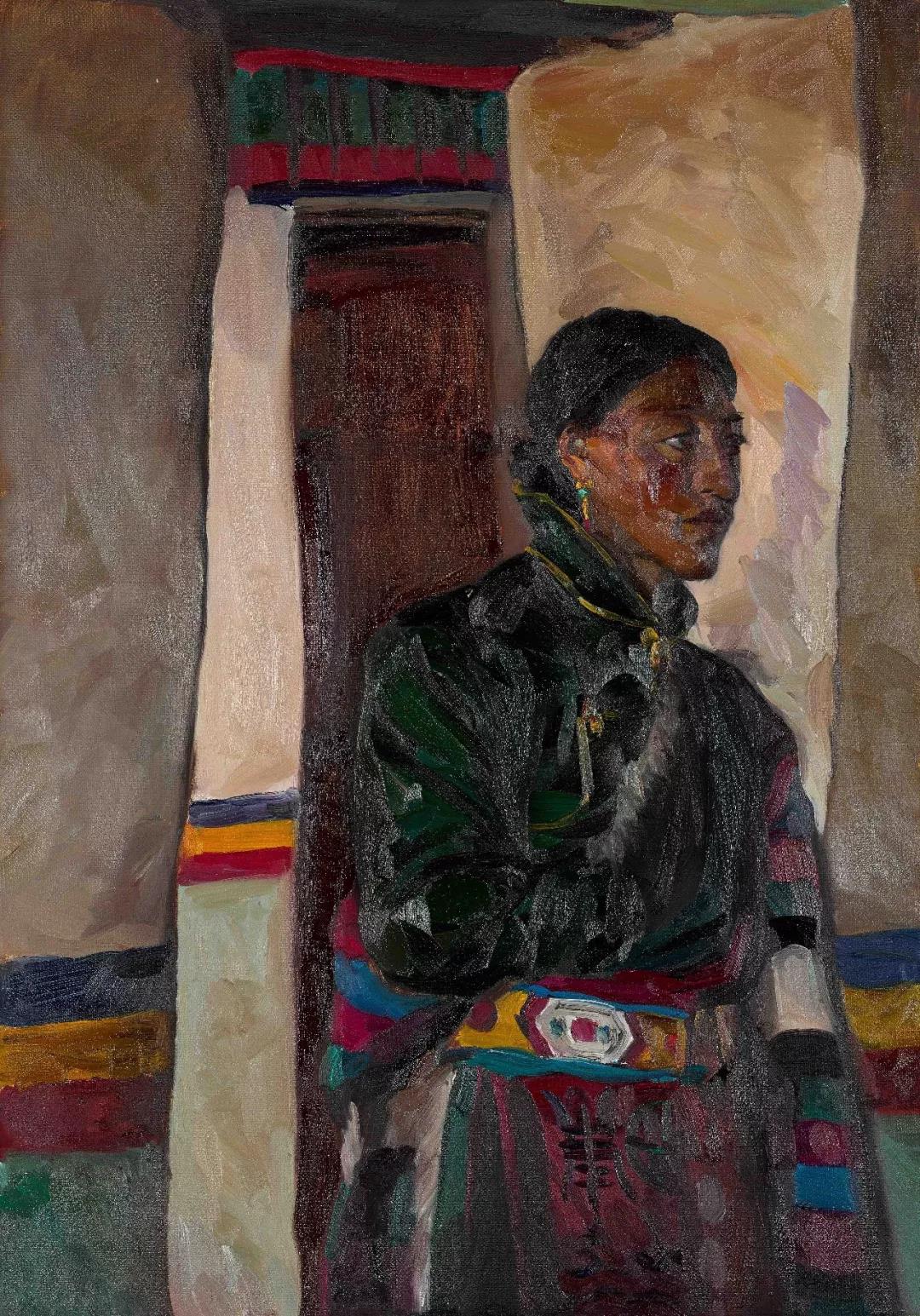 向巴阿妈  布面油画  73X51cm  2014年.jpg