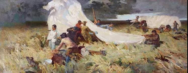 起家Отъезд  布面油画 х.м  140cm×348cm  1957.jpg