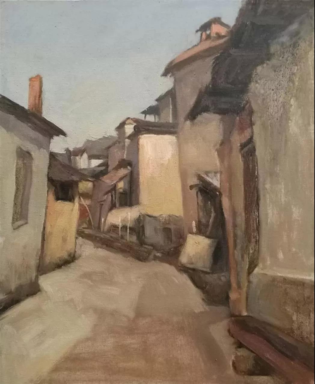 老巷 布面油画 50×60cm 2019年.jpg