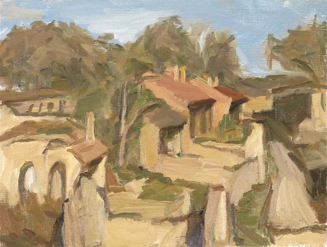 威平堡外  布面油画  30X40cm  2012年.jpg