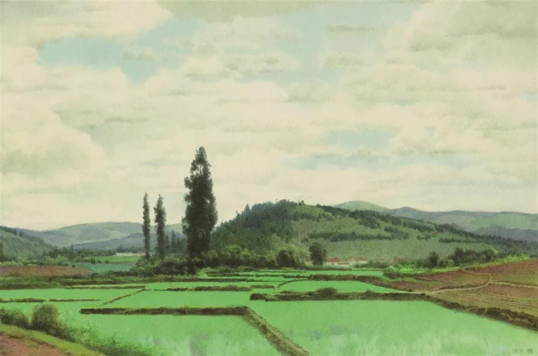 青山绿水  47.5x73cm  2015年.jpg