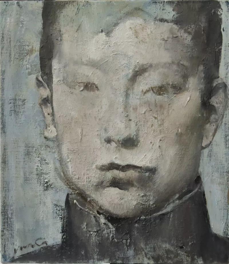 少年鲁迅  布面油画  40X35cm  2018年.jpg