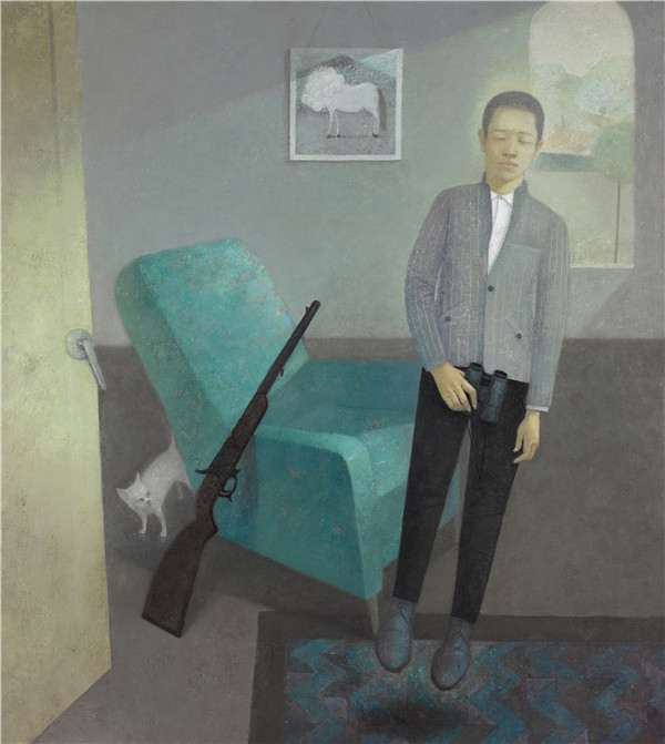 《有枪的少年》   150x135cm 2013.jpg