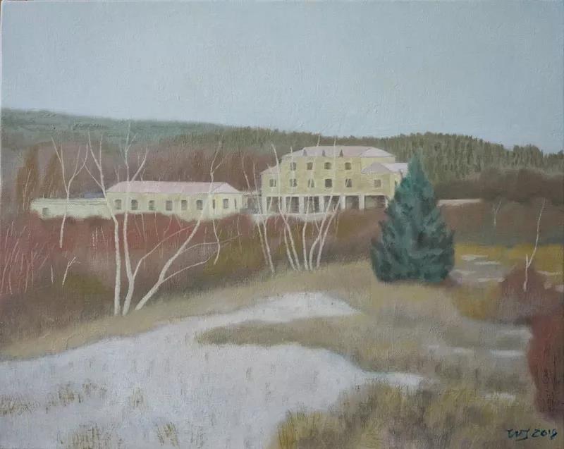 塞罕坝风景2  布面油画  40X50cm  2018年.jpg