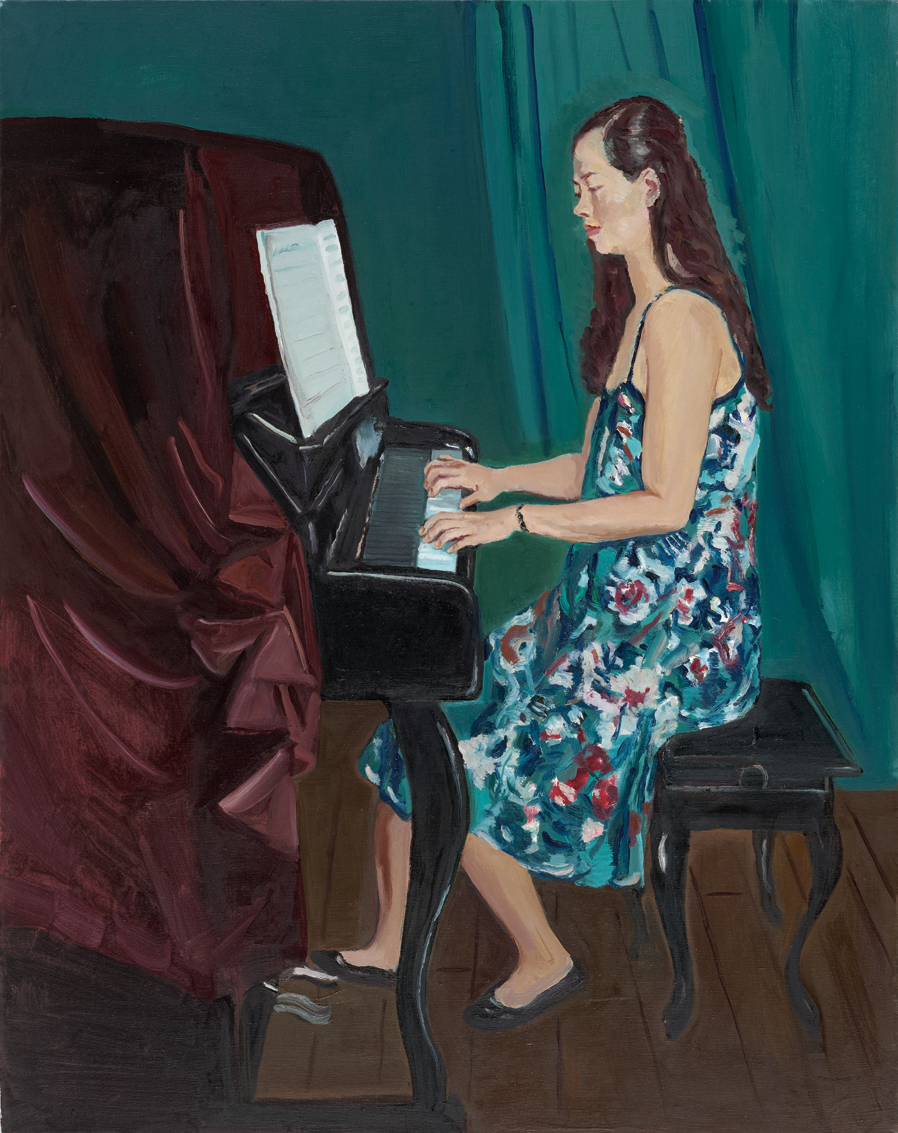 焦小健《钢琴老师佳佳》  92cm×73cm  2014年.jpg