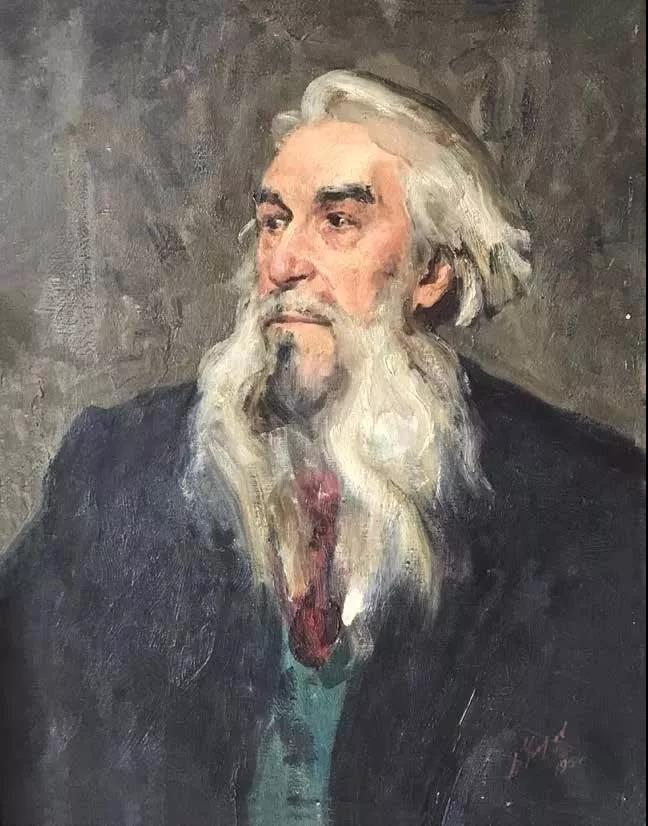 科年科夫肖像Портрет Коненкова  布面油画 х.м 56.5cmx70cm 1954.jpg
